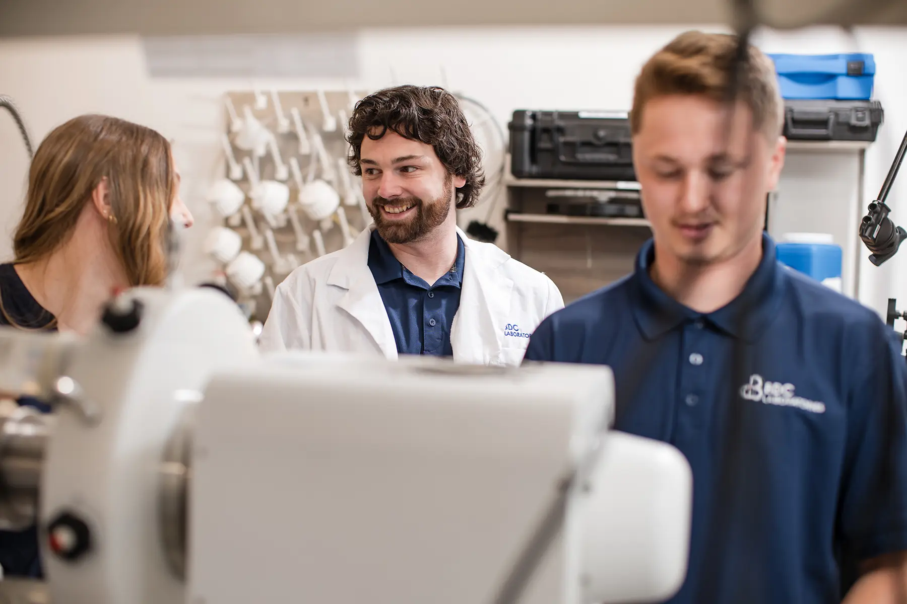 BDC Labs team members in a test environment